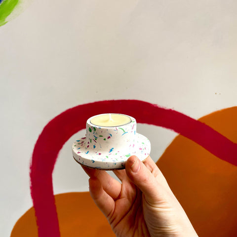 Sprouts X Sorrel Studio Terrazzo Jesmonite Tea Light Candle Holder - Sprouts of Bristol