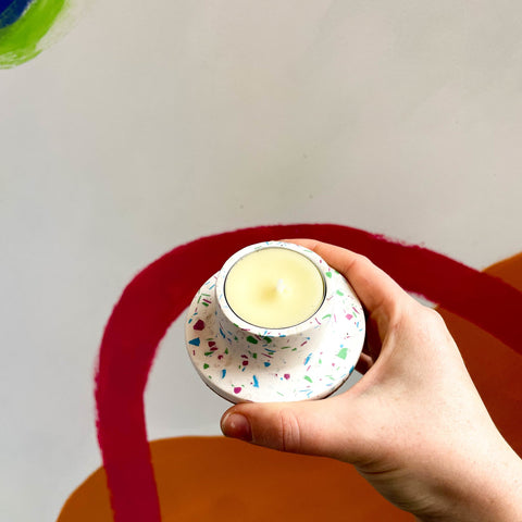 Sprouts X Sorrel Studio Terrazzo Jesmonite Tea Light Candle Holder - Sprouts of Bristol