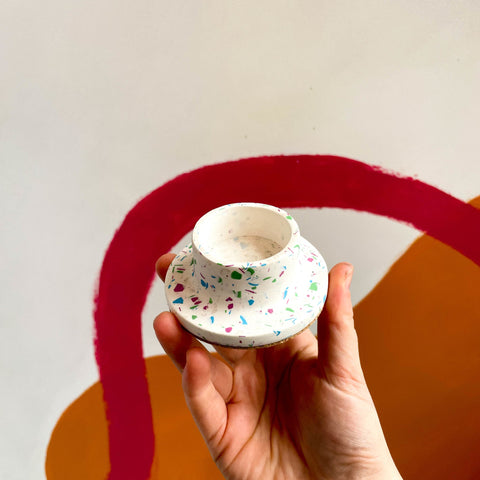 Sprouts X Sorrel Studio Terrazzo Jesmonite Tea Light Candle Holder - Sprouts of Bristol