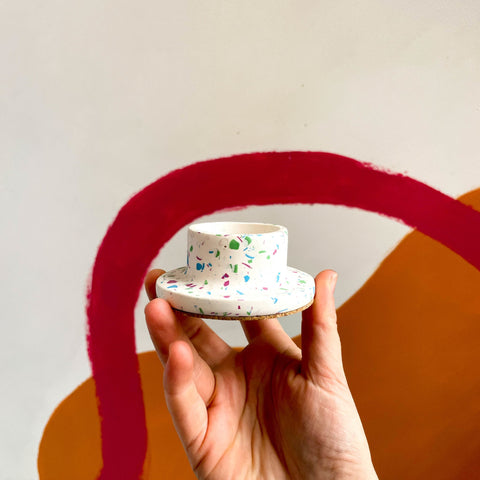 Sprouts X Sorrel Studio Terrazzo Jesmonite Tea Light Candle Holder - Sprouts of Bristol