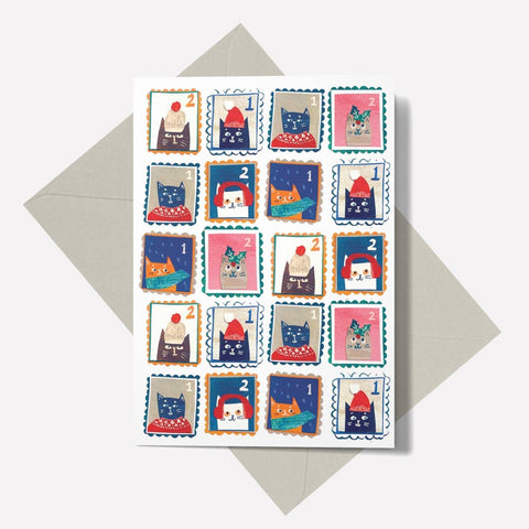 Stamp Collection Greetings Card - Sprouts of Bristol