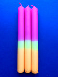 TEQUILA SUNSET - Dip Dye Dinner Candle Trio - Sprouts of Bristol