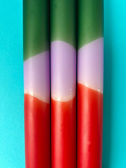 TERRACOTTA COMFORT Dip Dye Dinner Candles Trio - Sprouts of Bristol
