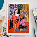 The Cat Lady Art Print - Sprouts of Bristol