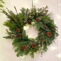 The 'Eggnog' Fresh Foliage Christmas Wreath - Sprouts of Bristol