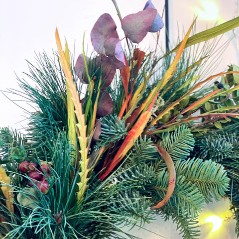 The 'Hot Toddy' Fresh Foliage Christmas Wreath - Sprouts of Bristol