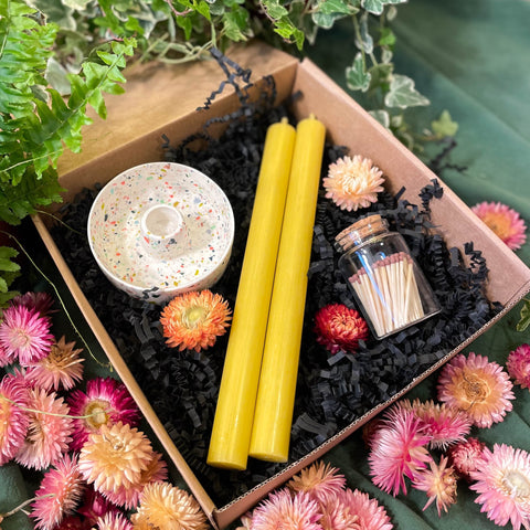The Terrazzo Candle Holder Gift Set - Choose your own colours! - Sprouts of Bristol