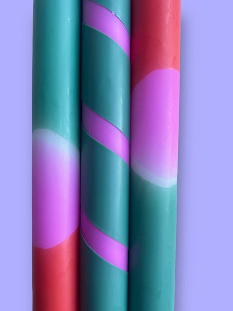 TROPICAL FIESTA Dip Dye Dinner Candle Trio - Sprouts of Bristol