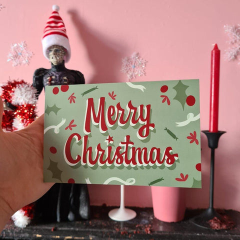 Typographic Merry Christmas Card - Sprouts of Bristol