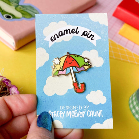 Umbrella Enamel Pin - Sprouts of Bristol