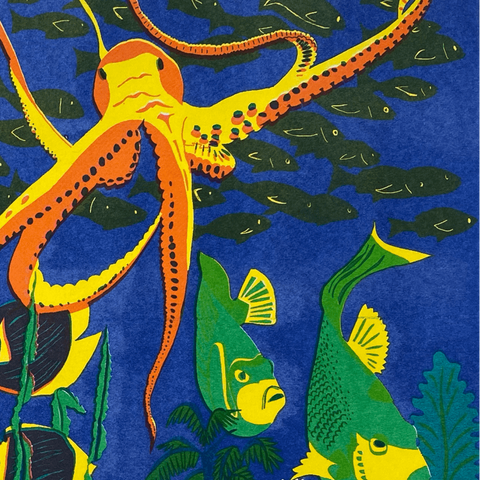 Under the Sea Risograph Print - Sprouts of Bristol