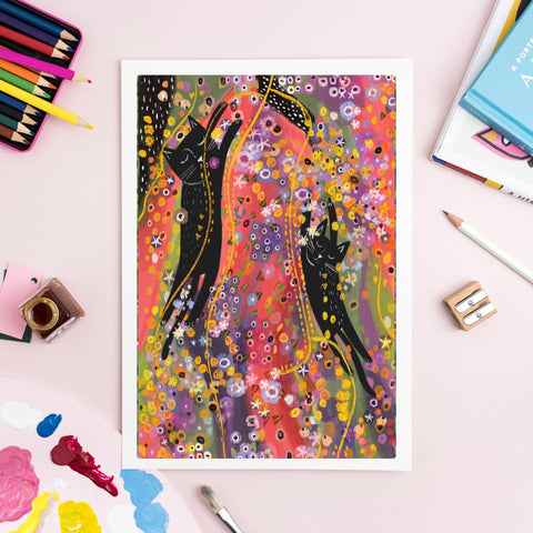Water Cats Art Print - Sprouts of Bristol