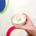 White Terrazzo Jesmonite Candle Basin Holder - Sprouts of Bristol