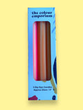 YELLOW PINSTRIPES Dip Dye Dinner Candles Trio - Sprouts of Bristol