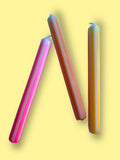 YELLOW PINSTRIPES Dip Dye Dinner Candles Trio - Sprouts of Bristol